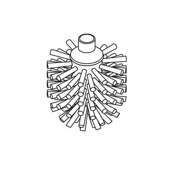pba Ersatzbürstenkopf, schwarz für 4CN.486.000D, aus PP, Durchm.81mm