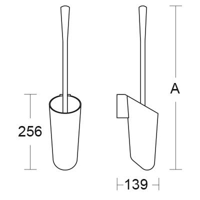 pba 01 WC-Bürstengarnitur 555x107x139mm aus Nylon