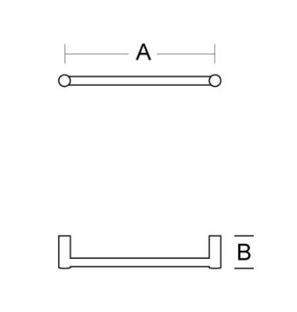 pba 01 Handtuchhalter 364mm aus Nylon