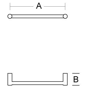 pba 01 Handtuchhalter 464mm aus Nylon