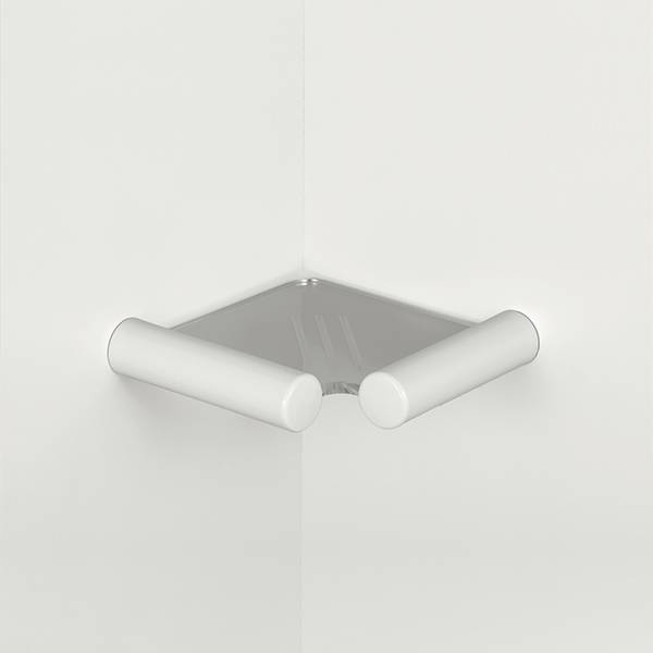 pba 01 Eckablage aus Plexiglas, Nylon Halterungen, 190x190mm