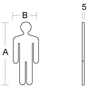 pba 01 Symbol Herren aus Nylon 150x60mm