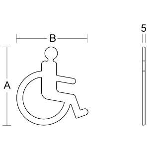 pba 01 Symbol Rollstuhlfahrer aus Nylon 155x145mm