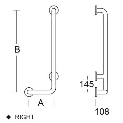 pba 01 Haltegriff AP links 500x750mm, Adipose, aus Nylon