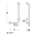pba 01 Haltegriff AP rechts, 220X520, Adipose, mit PRH, aus Nylon pba 01 Haltegriff AP rechts, 220X520, Adipose, mit PRH, aus Nylon