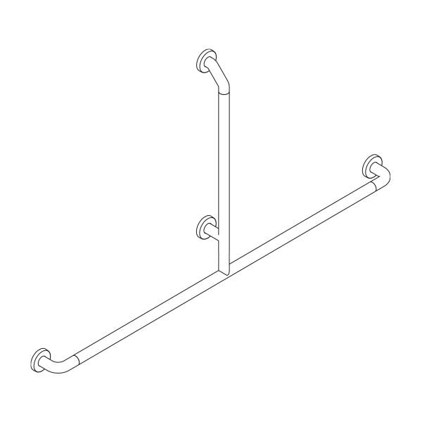pba 01 Poignée en T, antisuicide, en nylon, 820x1570 mm