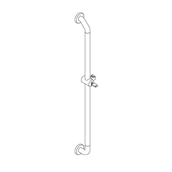 pba 01 support de douche AS avec BRH en nylon, 1170 mm