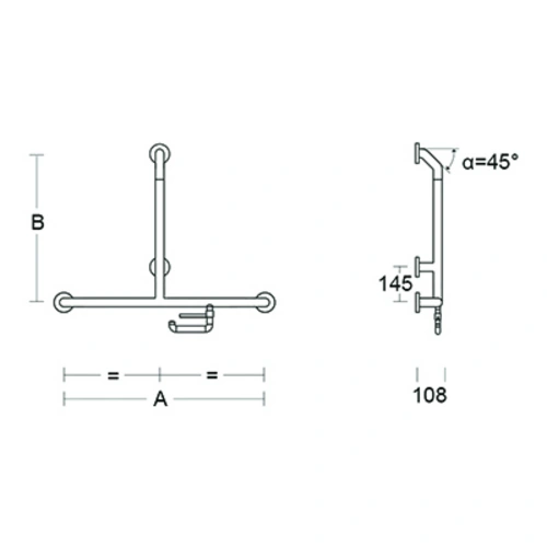 pba 01 Haltegriff T-Form antisuizid, PRH aus Nylon, 820x1570mm pba 01 Haltegriff T-Form antisuizid, PRH aus Nylon, 820x1570mm