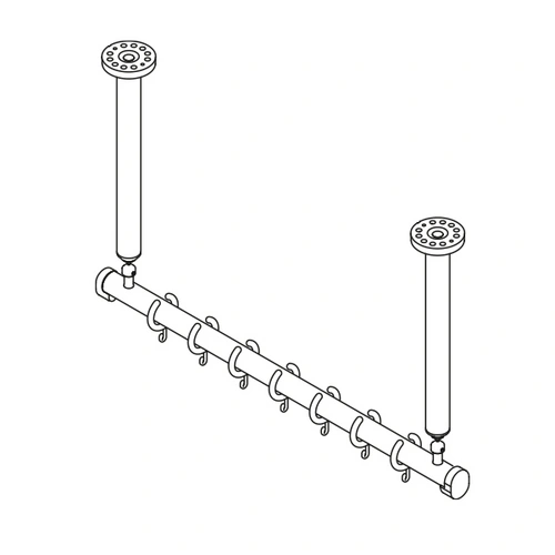 pba 01 Duschvorhangstange AS 800mm aus Nylon pba 01 Duschvorhangstange AS 800mm aus Nylon