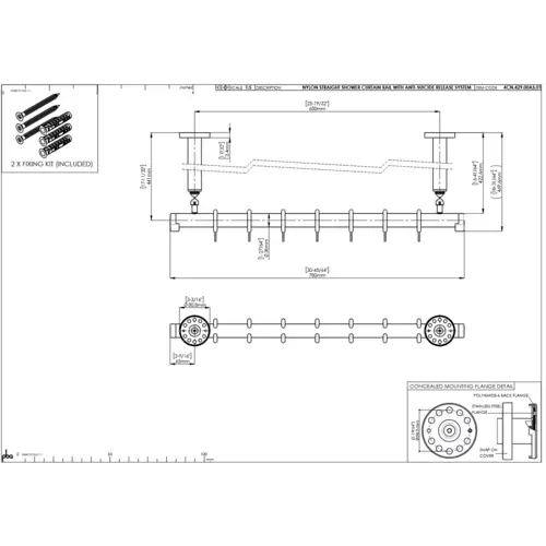 pba 01 Duschvorhangstange AS 800mm aus Nylon pba 01 Duschvorhangstange AS 800mm aus Nylon