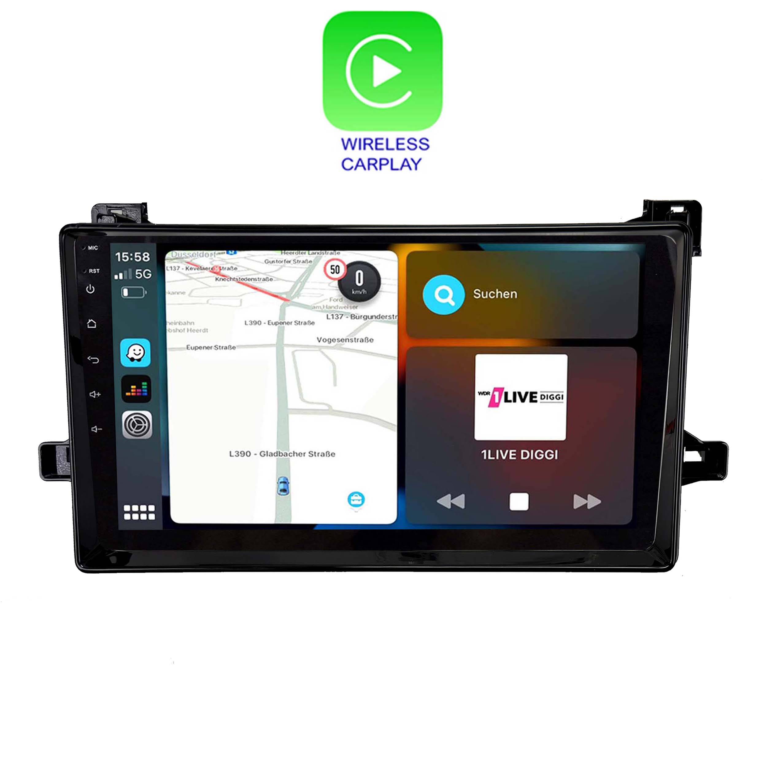 Für Toyota Highlander 14-19 10" Touchscreen Android Autoradio GPS Navi CarPlay