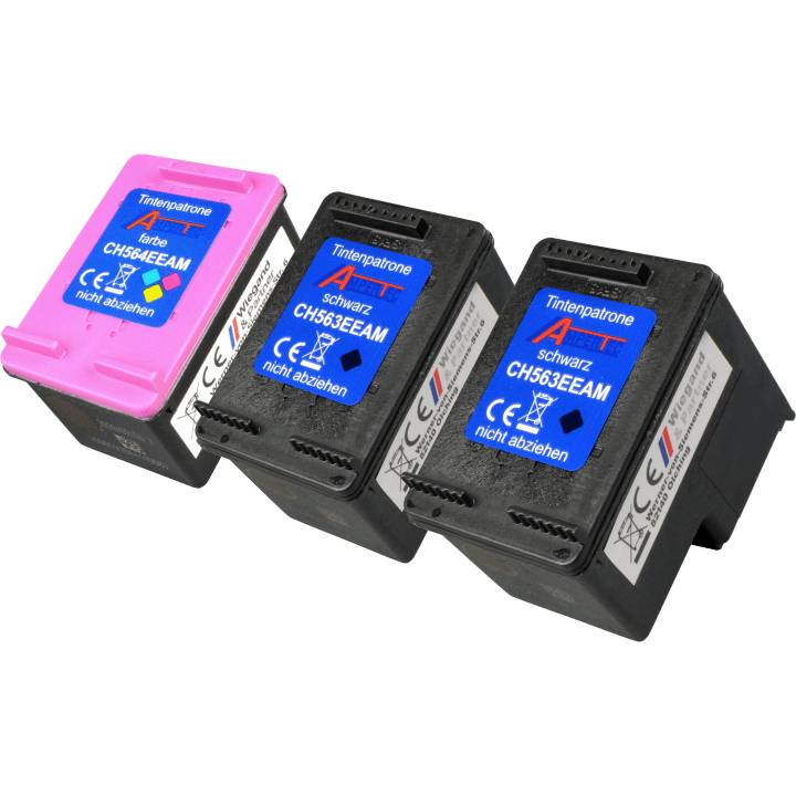 3 Kompatible Tinten ersetzt HP E5Y87EE 301XL Multipack 2xK 1xCMY