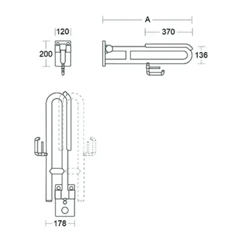 pba 01 Klappgriff dreh,Polster,PRH 600 aus Nylon pba 01 Klappgriff dreh,Polster,PRH 600 aus Nylon