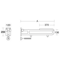 pba 01 Klappgriff E-Taster,Polster 600mm aus Nylon pba 01 Klappgriff E-Taster,Polster 600mm aus Nylon