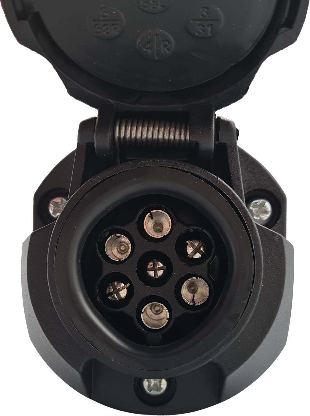 Berger & Schröter | Spannungswandler Adapter 7 pol. 24 V auf 7 pol. 12 V, ISO 1185 auf ISO 1724