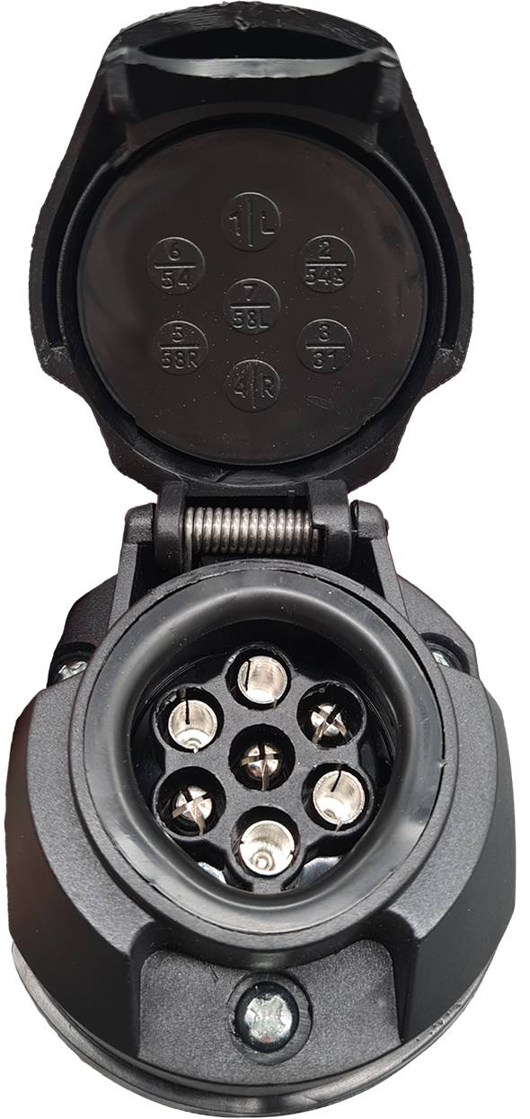 Berger & Schröter | Spannungswandler Adapter 7 pol. 24 V auf 7 pol. 12 V, ISO 1185 auf ISO 1724