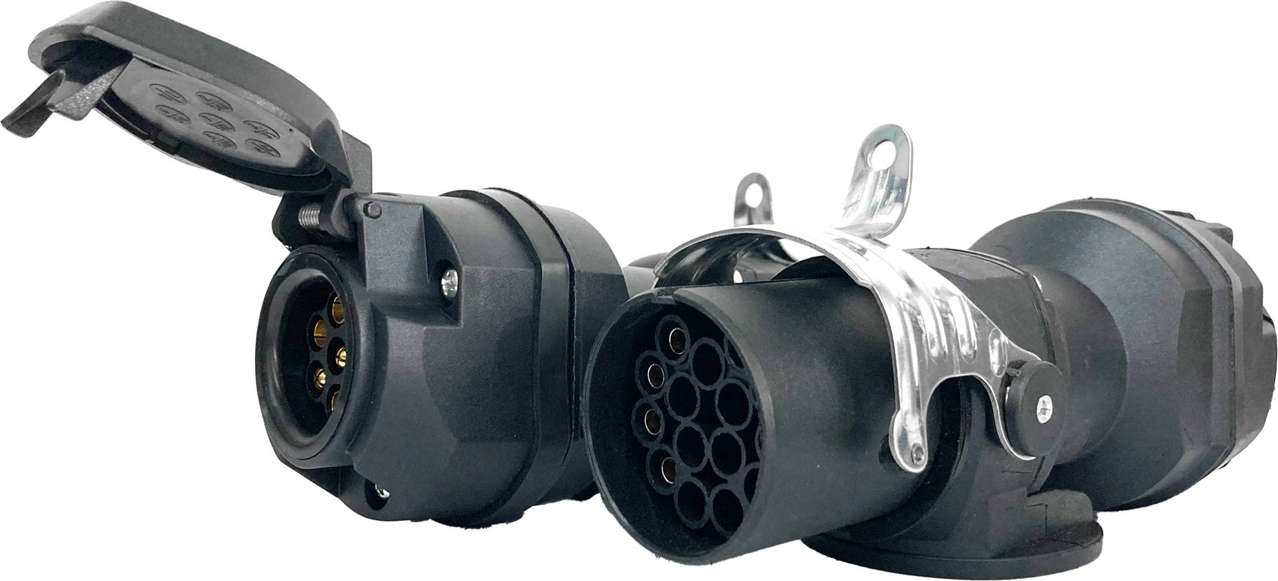 Berger & Schröter | Spannungswandler Adapter 15 pol. 24 V auf 7 pol. 12 V, ISO 12098 auf ISO 1724