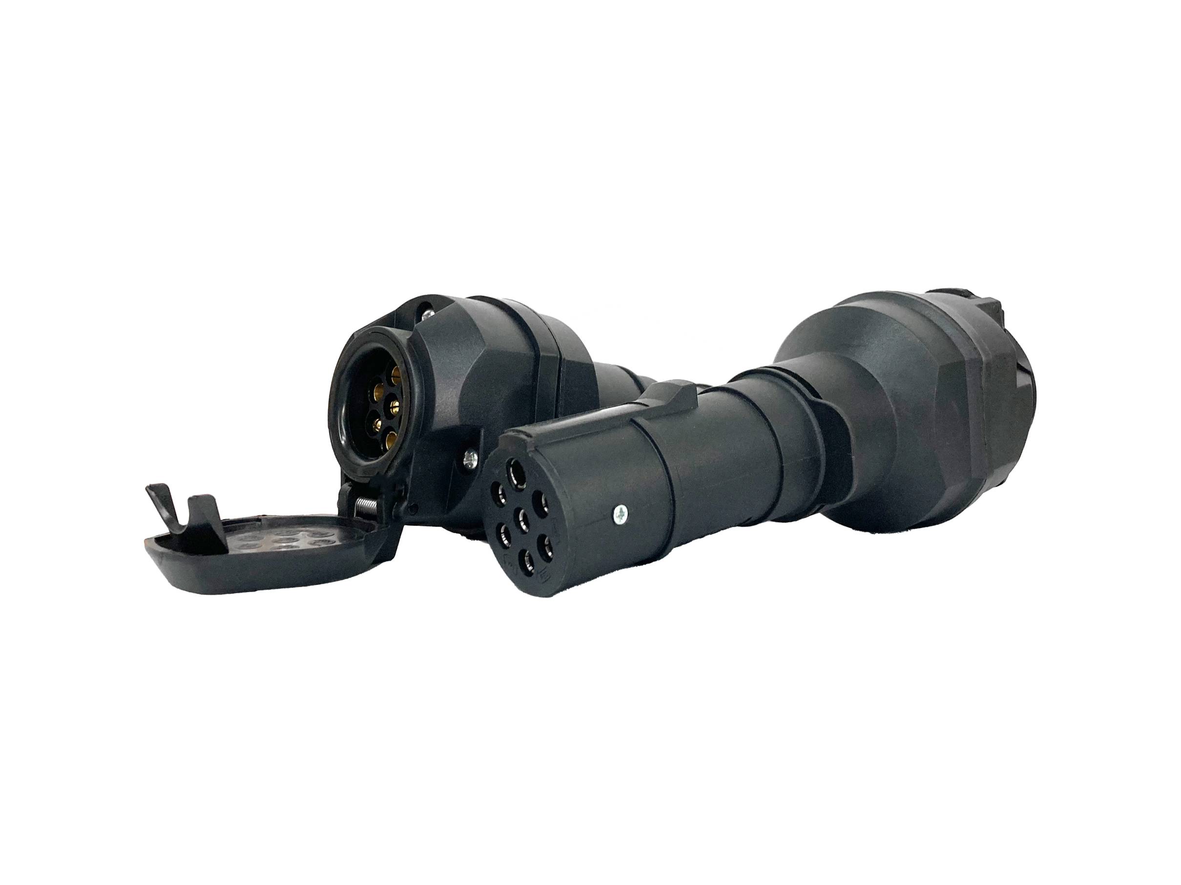 Berger & Schröter | Spannungswandler Adapter 7 pol. 24 V auf 13 pol. 12 V, ISO 1185 auf ISO 11446