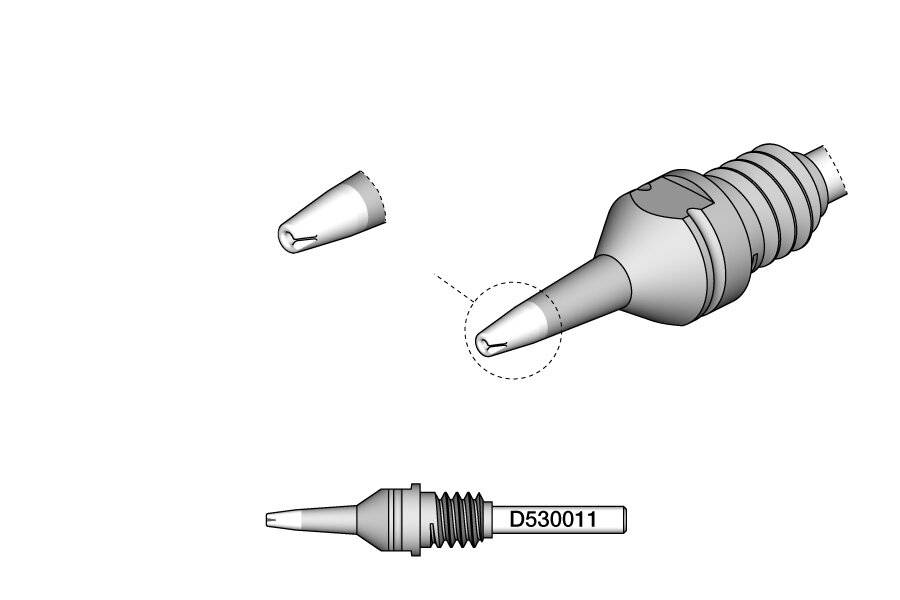 Entlötspitze für Pad-Reinigung, Ø 0,6 mm, HT S2, D530011