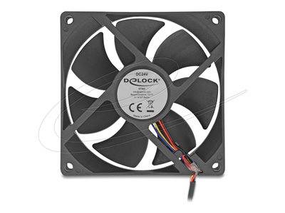 DELOCK Axiallufter 24 V DC 92 x 92 x 25 Komponenten Lüfter & Kühlsysteme Computer-Lüfter