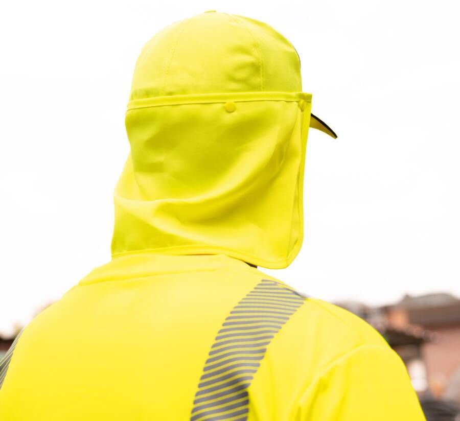 UV-Cap mit Nackenschutz 73797345 Größe Uni Farbe grau