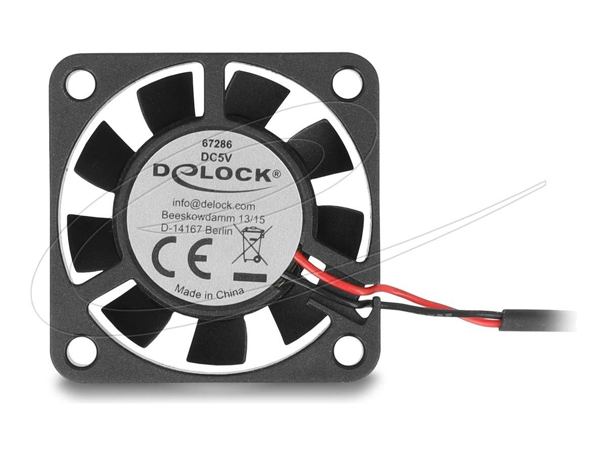 DELOCK AxiallÃ¼fter 5 V DC, 40 x 40 x 10 mm schwarz