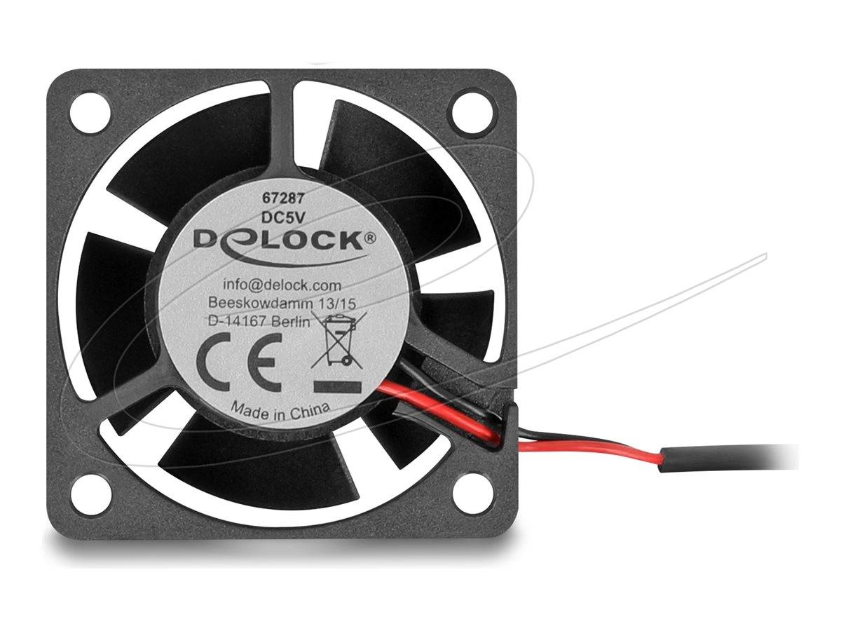 DELOCK AxiallÃ¼fter 5 V DC, 40 x 40 x 20 mm schwarz