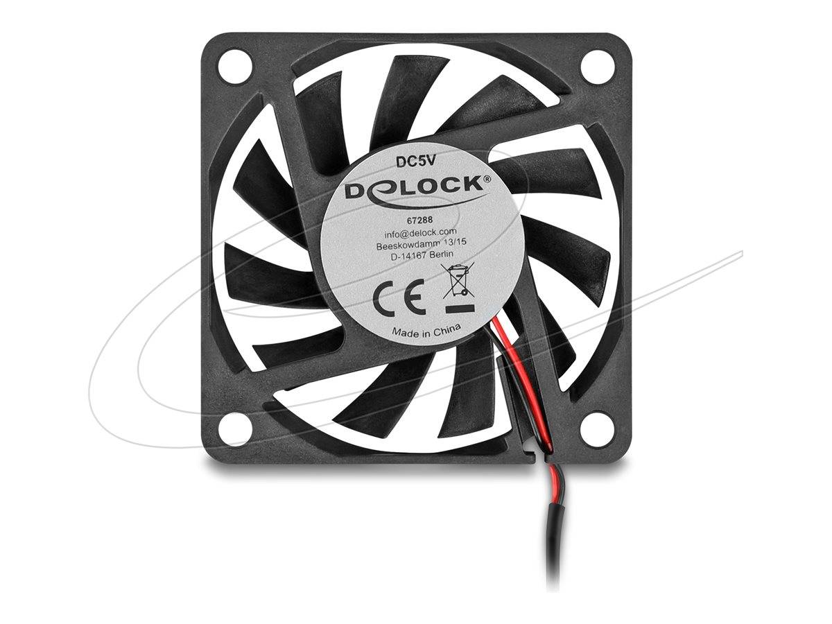 DELOCK Axiallüfter 5 V DC, 60 x 60 x 10 mm schwarz