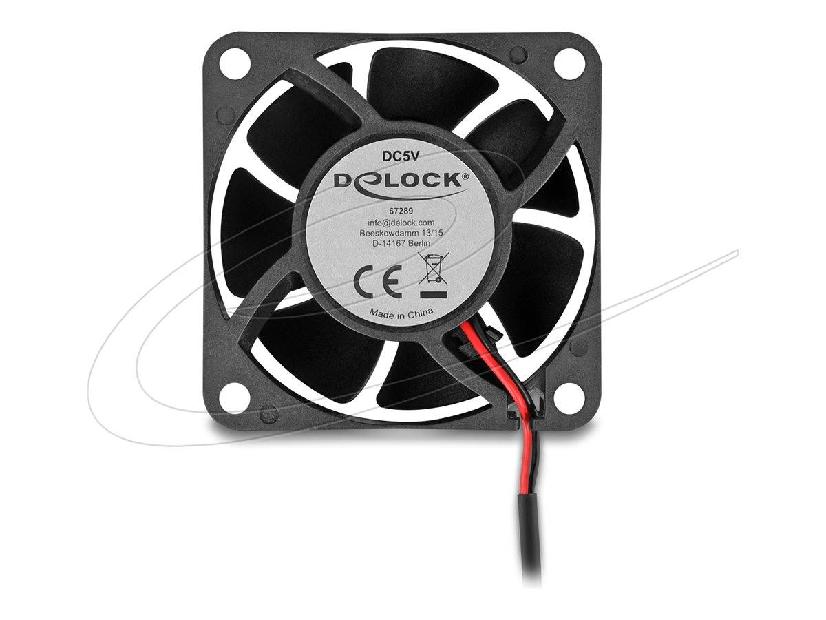 DELOCK AxiallÃ¼fter 5 V DC, 60 x 60 x 25 mm schwarz