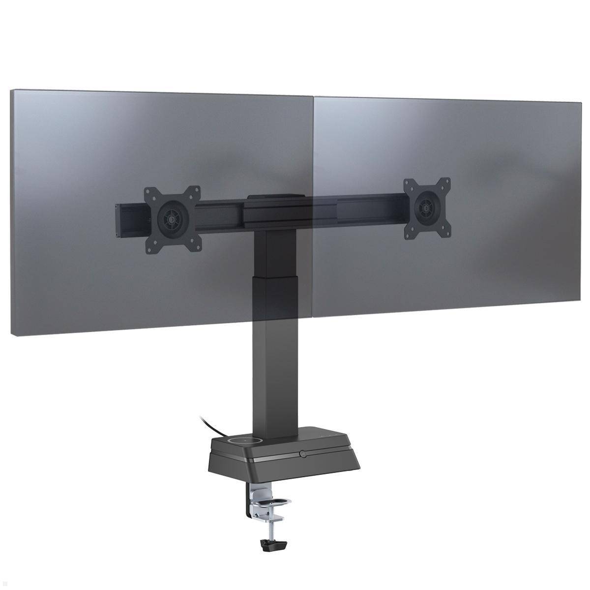 MonLines MTH021B dual Monitor Tischhalterung elektrisch 17 - 27 Zoll, schwarz