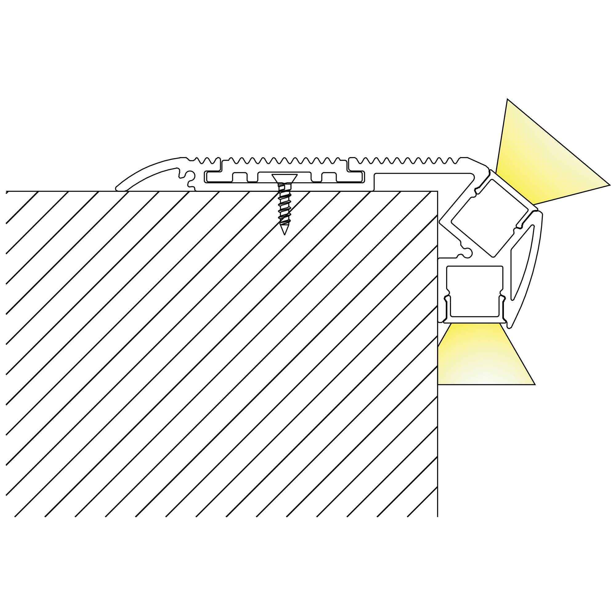 Artecta Profile Pro Stair Black Länge: 2m