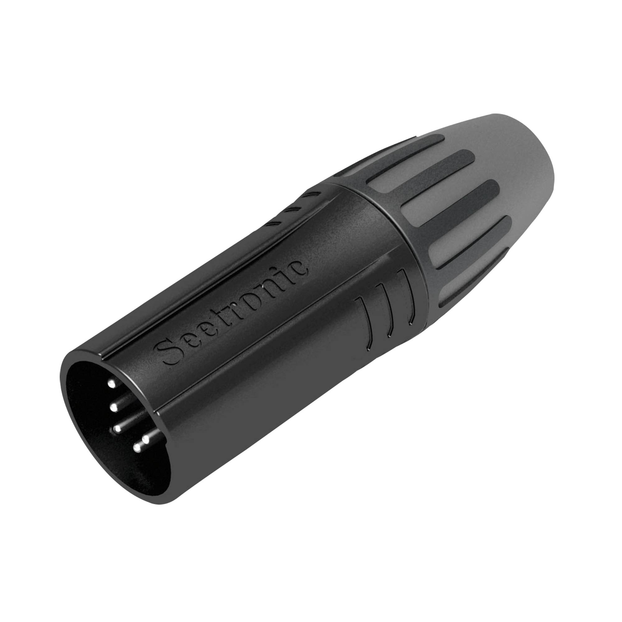 Seetronic XLR 5P Connector - male Silberkontakte - schwarzes Gehäuse