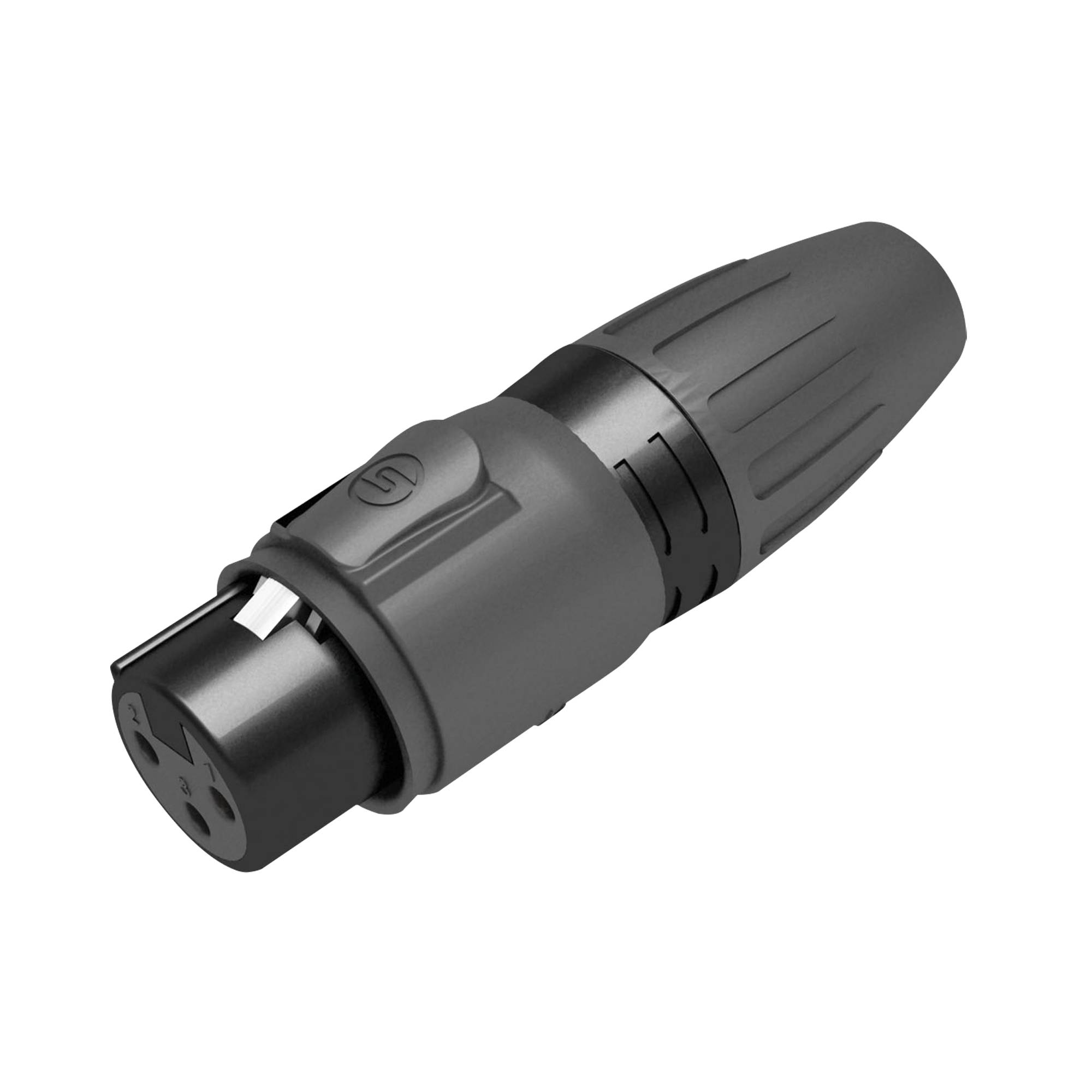 Seetronic XLR 3P Connector - female - IP65 Goldkontakte - schwarzes Gehäuse