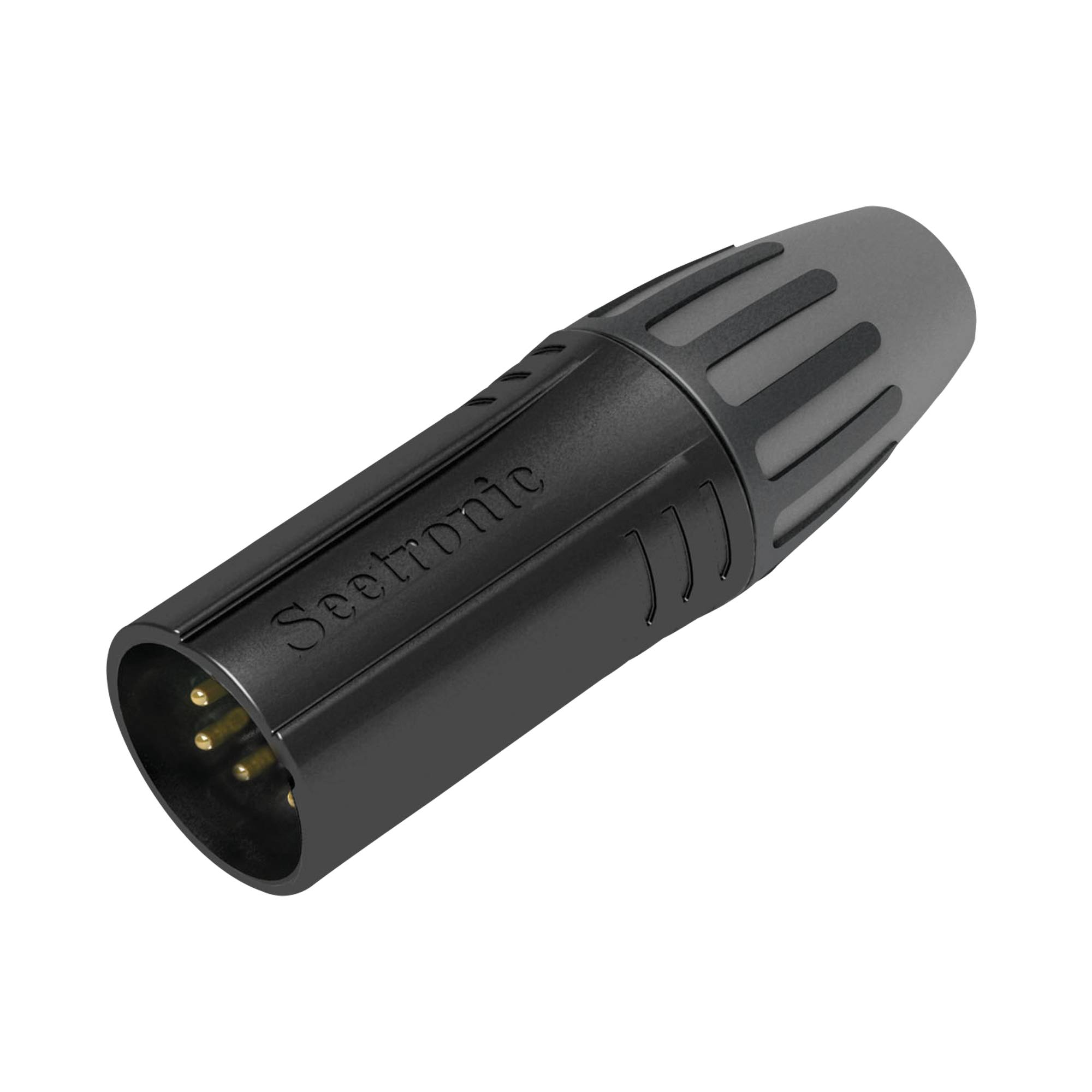 Seetronic XLR 5P Connector - male Goldkontakte - schwarzes Gehäuse