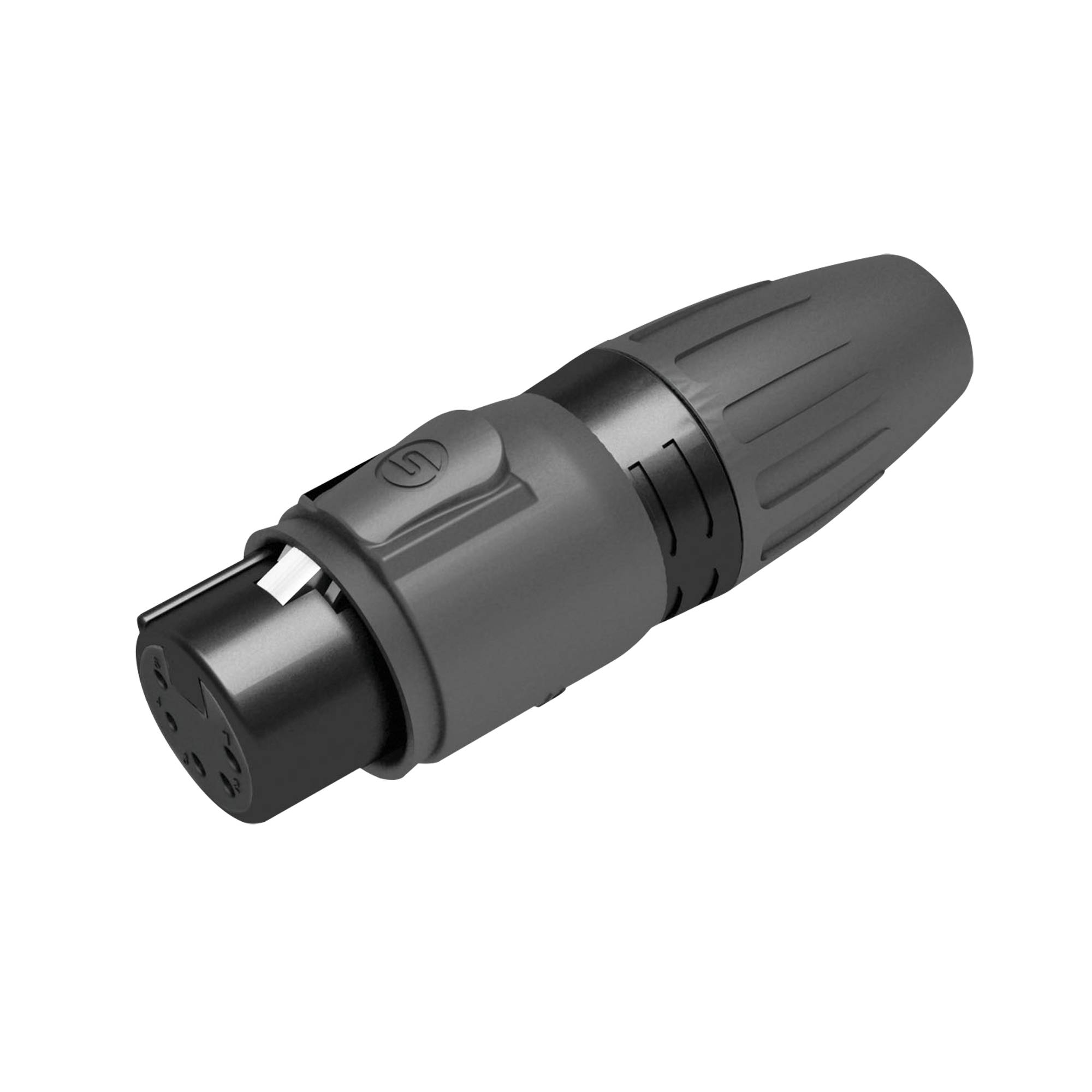 Seetronic XLR 5P Connector - female - IP65 Goldkontakte - schwarzes Gehäuse