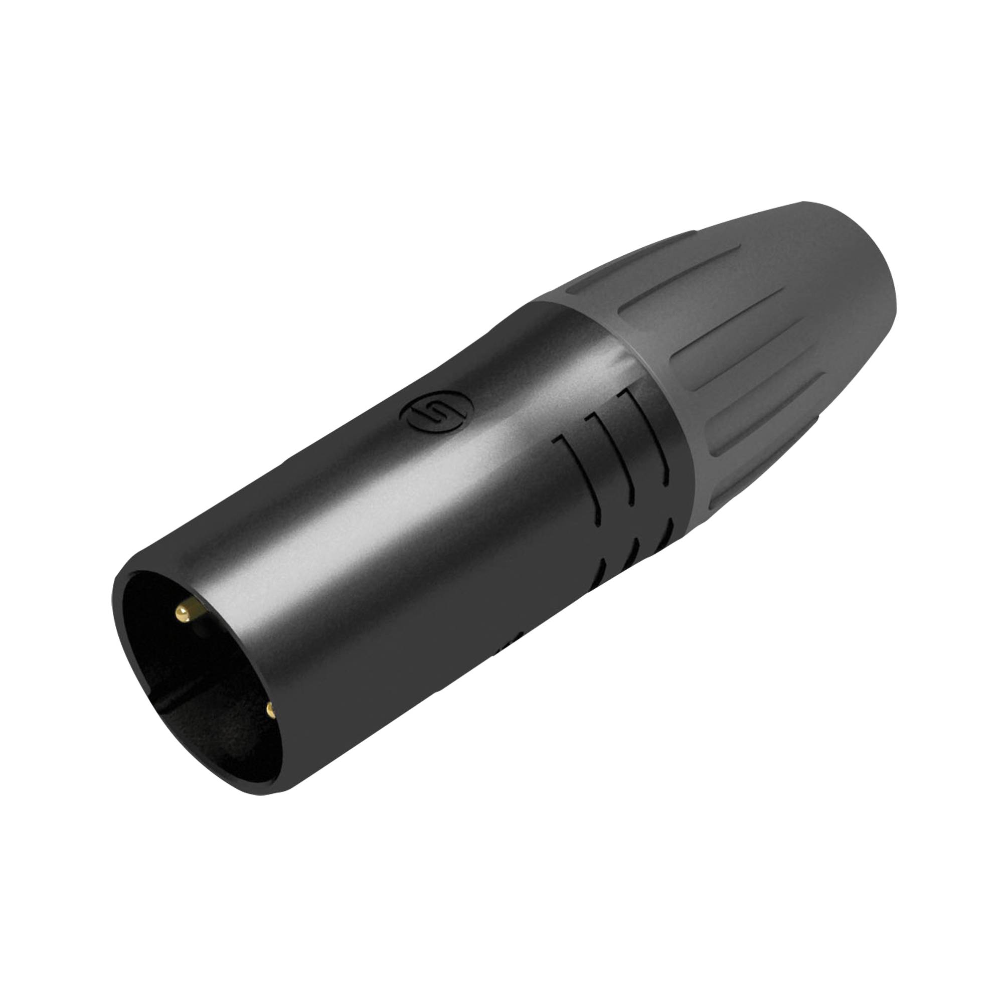 Seetronic XLR 5P Connector - male - IP65 Goldkontakte - schwarzes Gehäuse