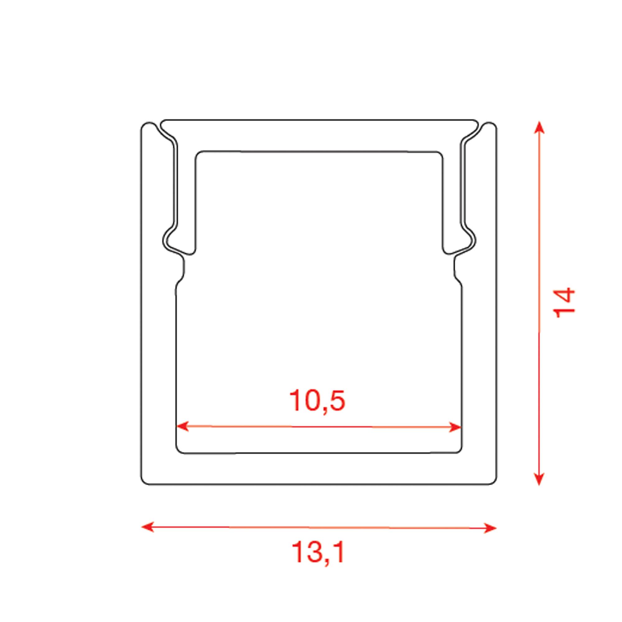 Artecta Profile Pro 35 Surface/Recessed Länge: 2m - silber