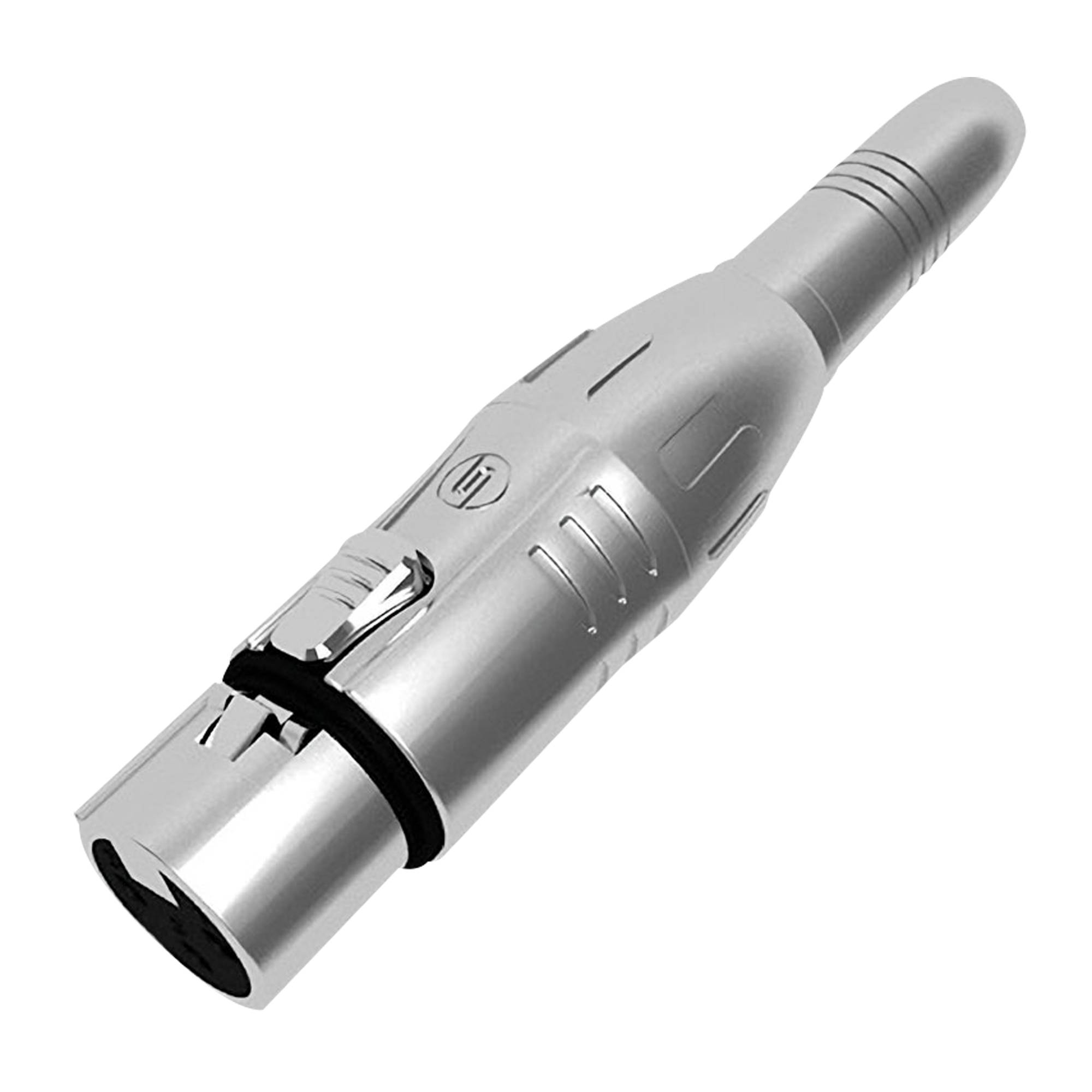 Seetronic XLR 3P female to Jack stereo female Goldkontakte - silberfarbenes Gehäuse