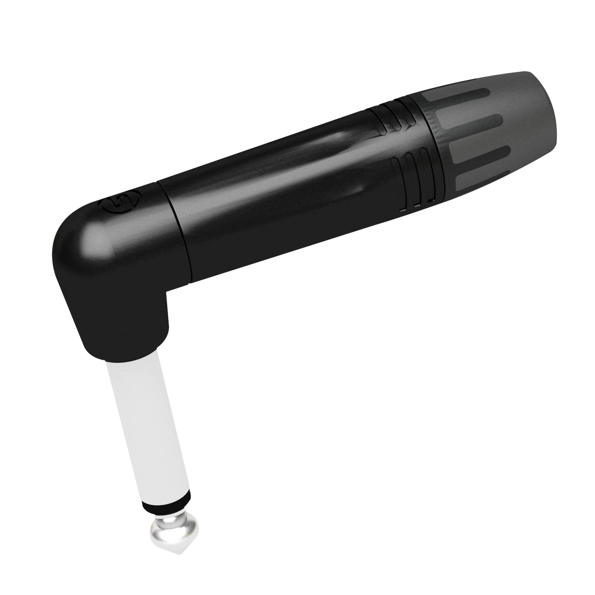 Seetronic Jack Plug 6.3 mm Mono - 90° Schwarzes Gehäuse - schwarze Endkappe