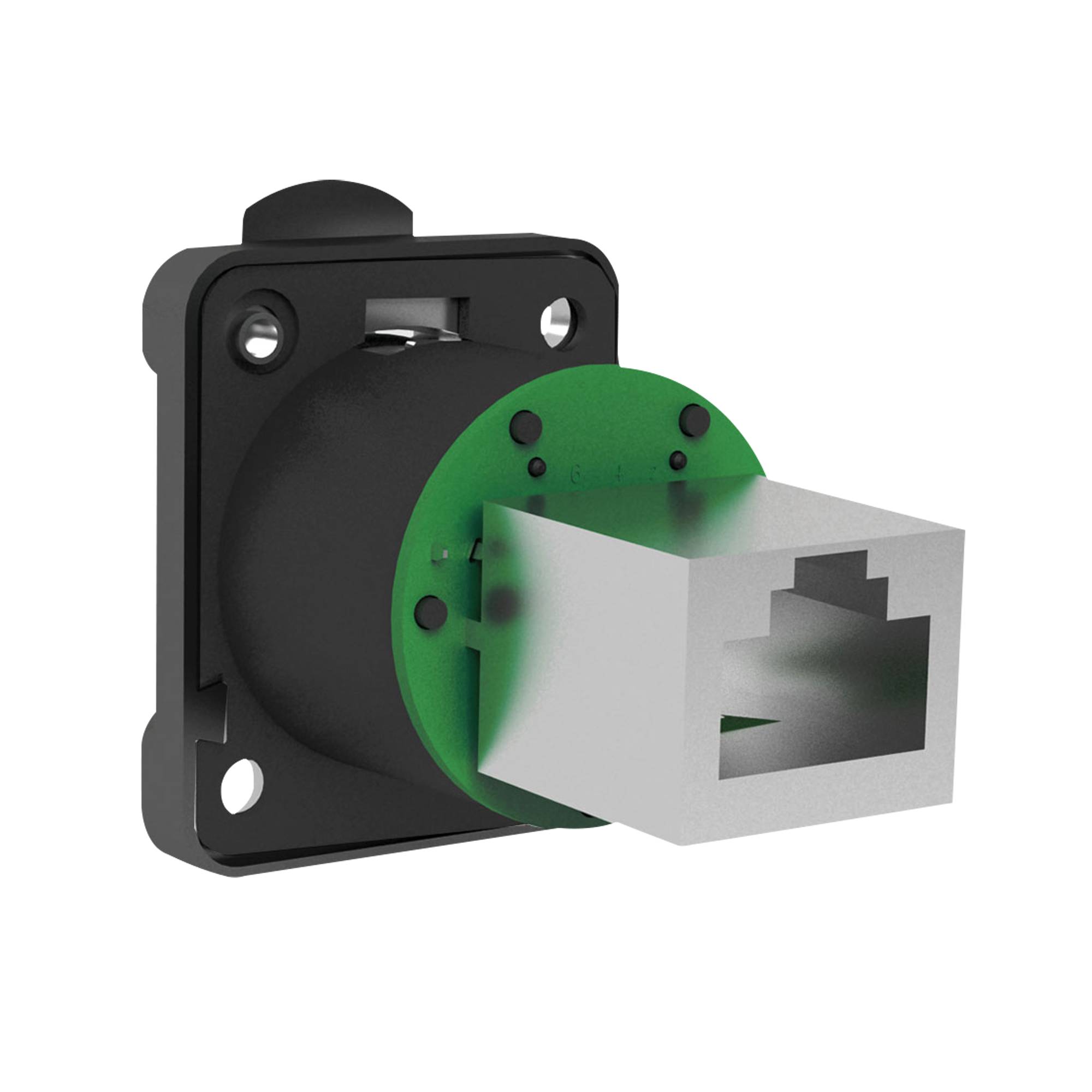 Seetronic RJ45 Chassis Durchführungssteckdose mit Verriegelung