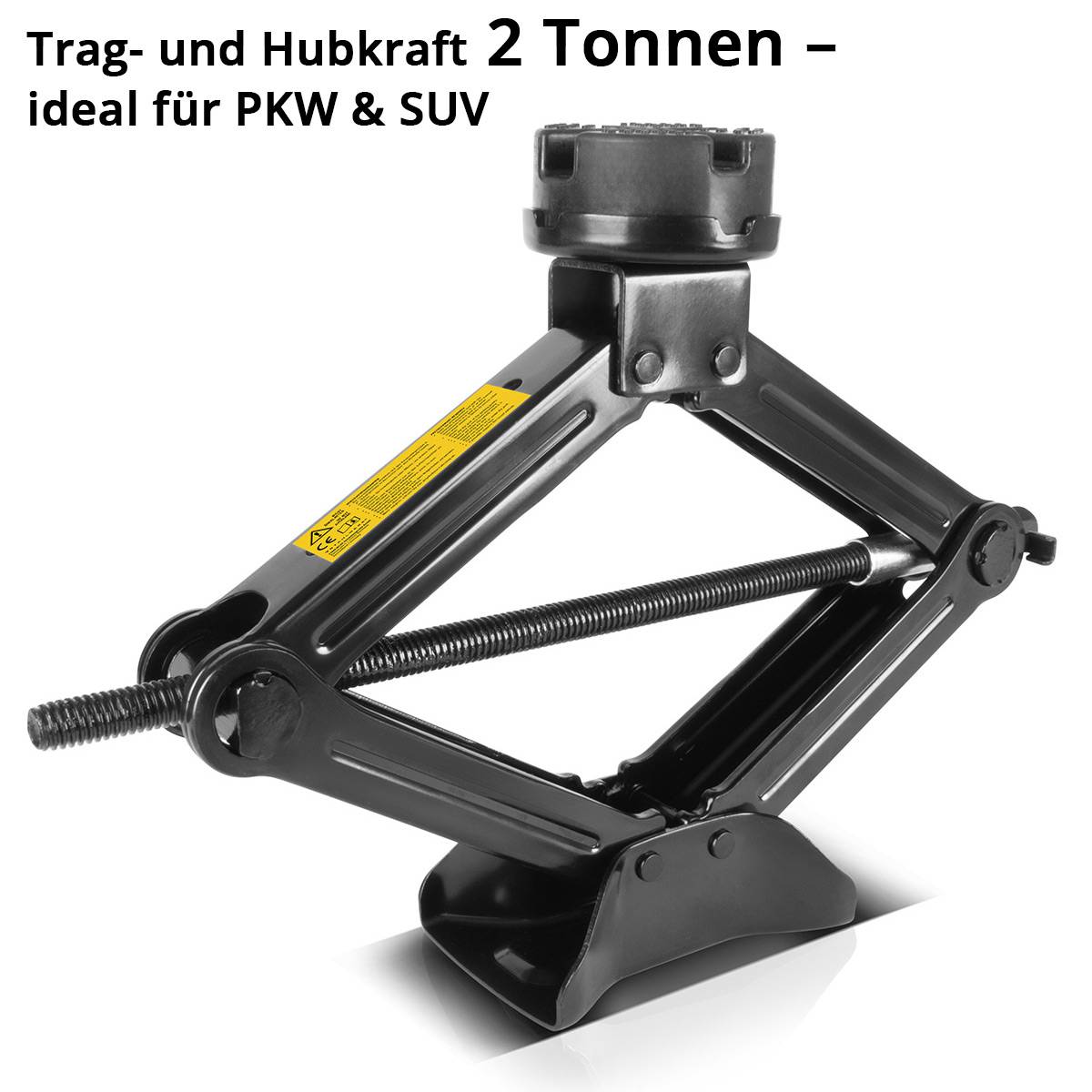 STAHLWERK Scherenwagenheber 2.000 kg Hubkraft Kfz-Set mit Ratsche