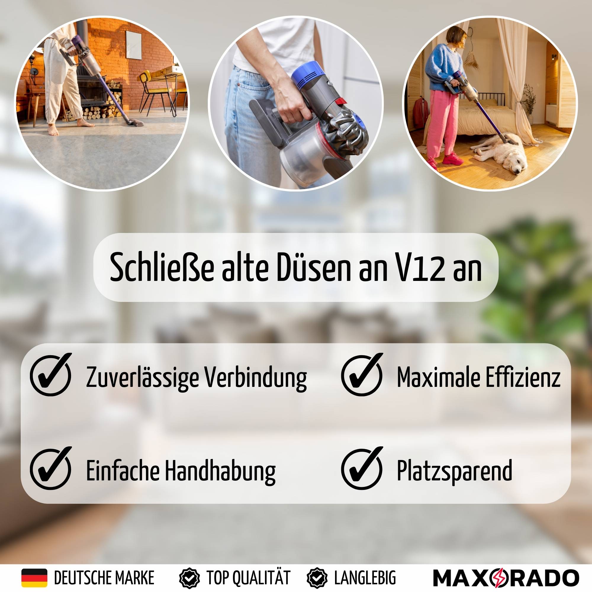 Staubsauger Adapter für Dyson V12 -> altes zubehör V7 V8 V11 V15 Ersatzteil Düse anschließen