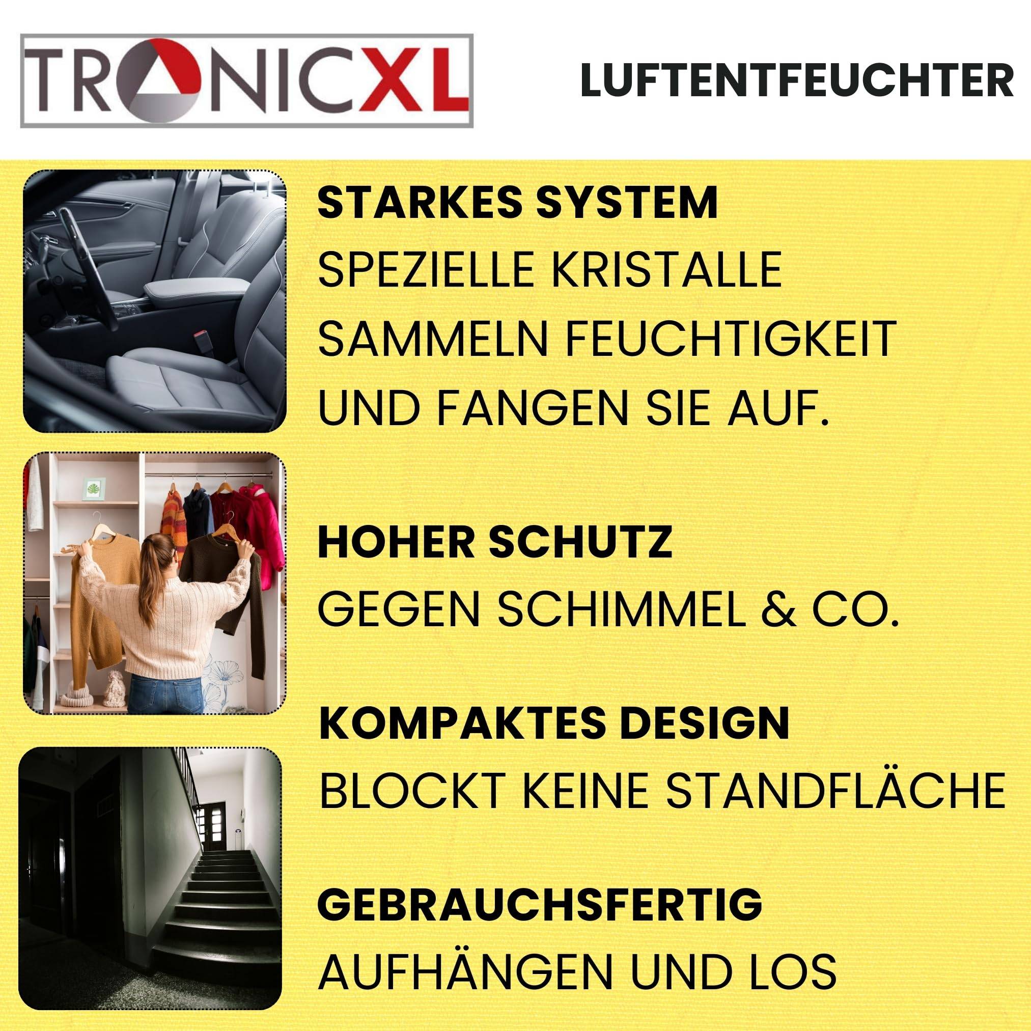 2x Luftentfeuchter für Kleiderschrank mit Hänger Auto Garage Büro Schrank Keller Haus Wohnung Waschraum Zubehör Luft Entfeuchter