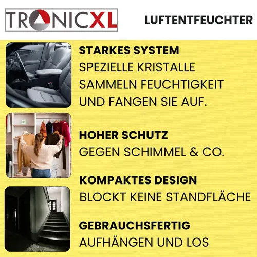 8x Luftentfeuchter für Kleiderschrank mit Hänger Auto Garage Büro Schrank Keller 8x Luftentfeuchter für Kleiderschrank mit Hänger Auto Garage Büro Schrank Keller