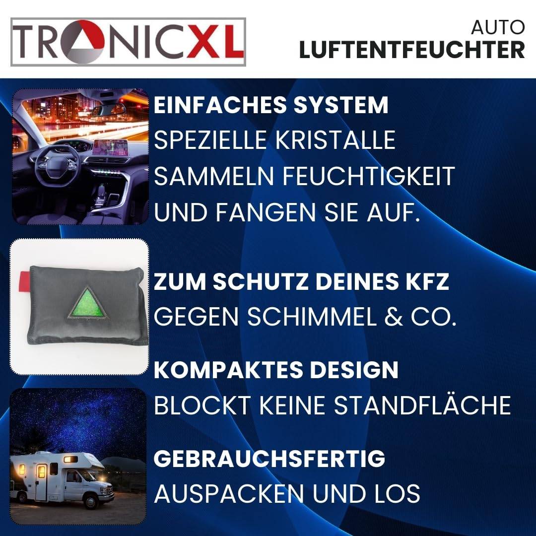 2 Auto Luftentfeuchter Kissen Innenraum wiederverwendbar - Zubehör für KFZ PKW LKW Wohnwagen Wohnmobil Anhänger Camping I Kondenswasser Stop Entfeu