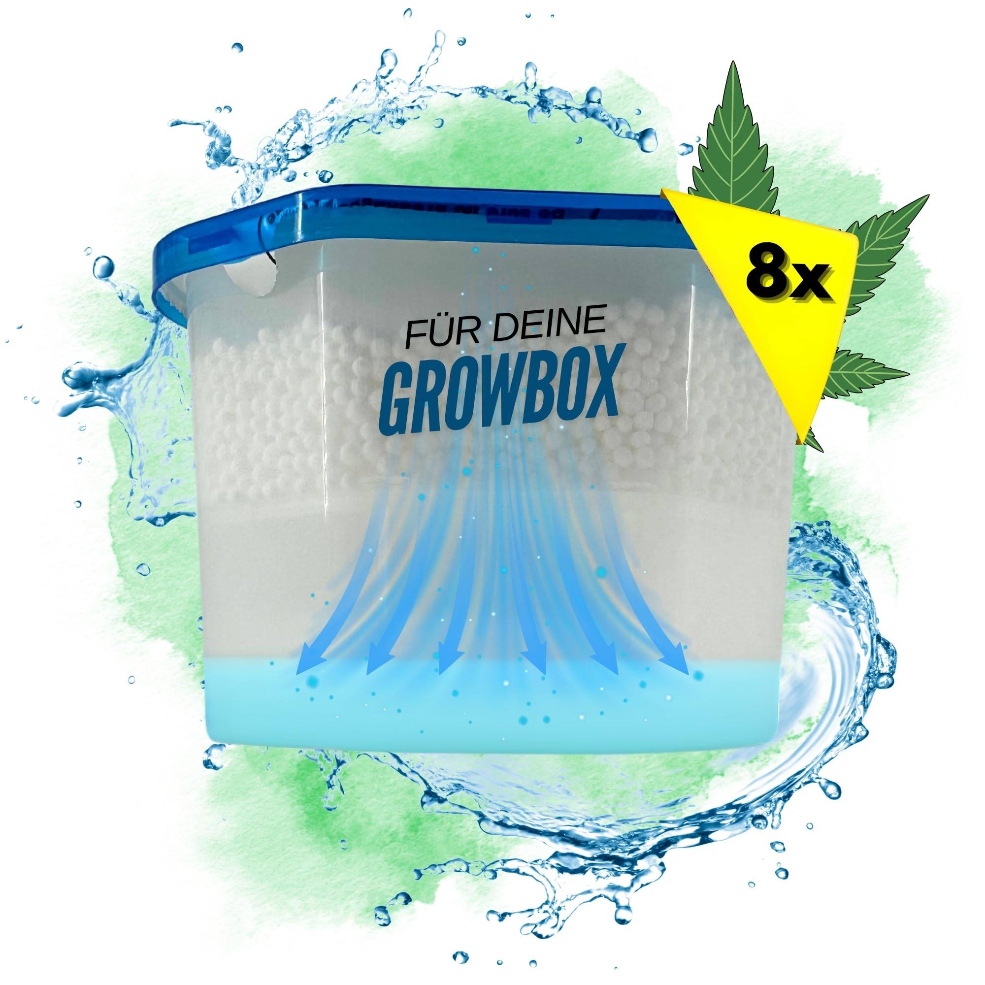 8 Luftentfeuchter 500ml für Growbox Grower Grow Anbau Zubehör Box Boxen Granulat Raumentfeuchter Entfeuchter Growzelt Zelt Zelte Zimmergewächshaus