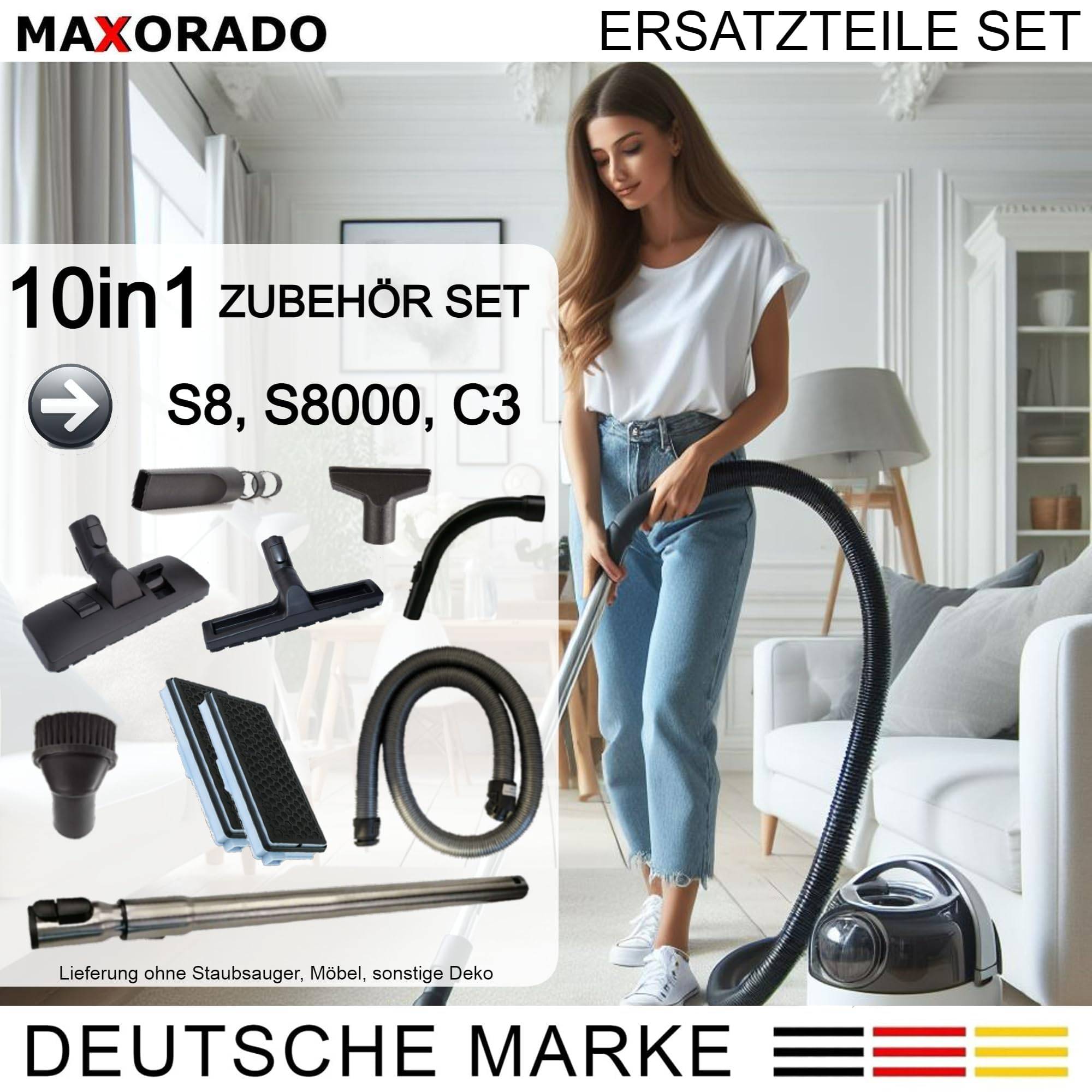 Ersatzteile Set Zubehör für Miele S8340 S8320 S8310 S8350 S8360 S8370 S8380 S8630 S8730 S8510 Bürste Düse