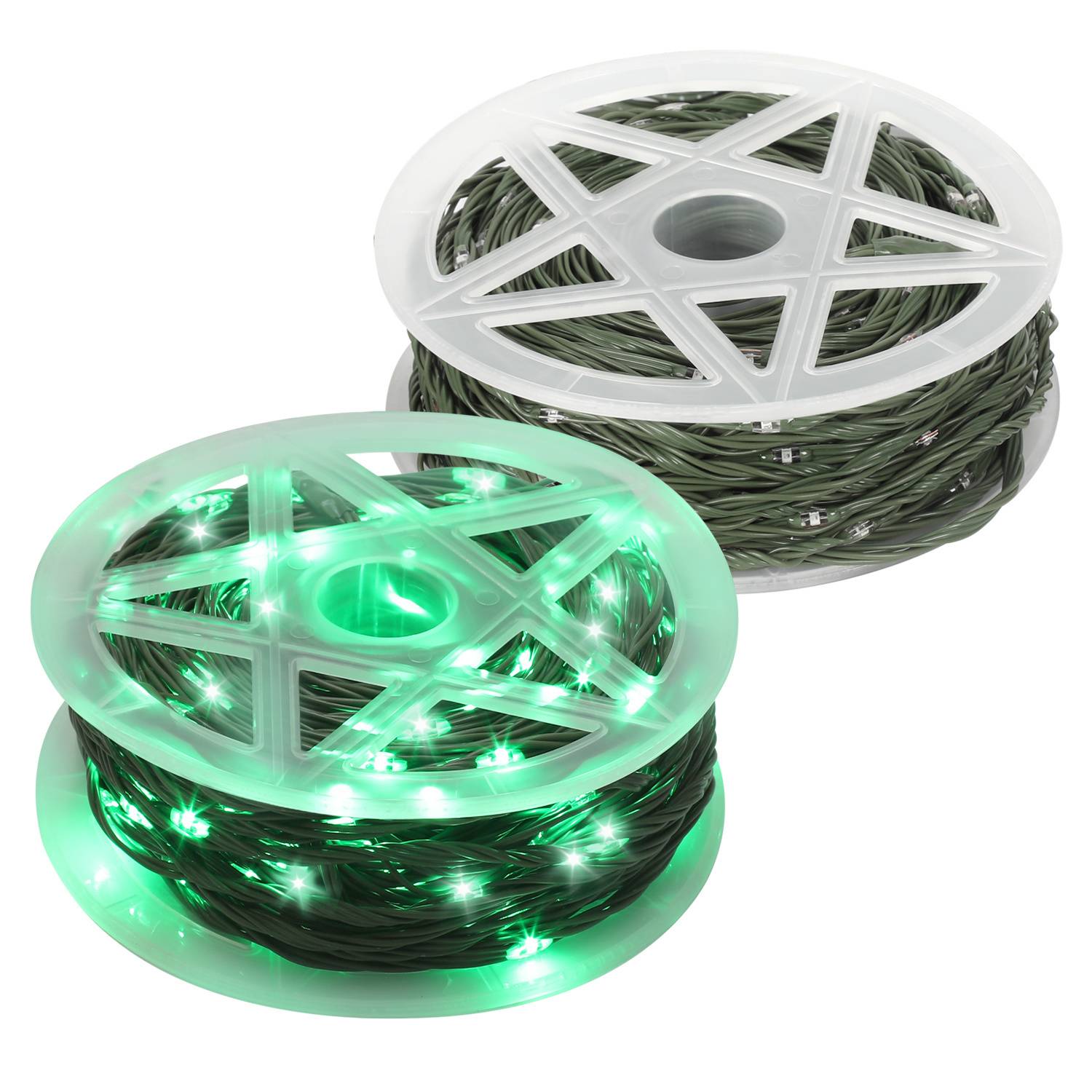 30M 300 LED Lichterkette Kaltweiß 10 Lichtmodi Lichterketten Party Garten Deko Weihnachtsbeleuchtung Grünes Kabel