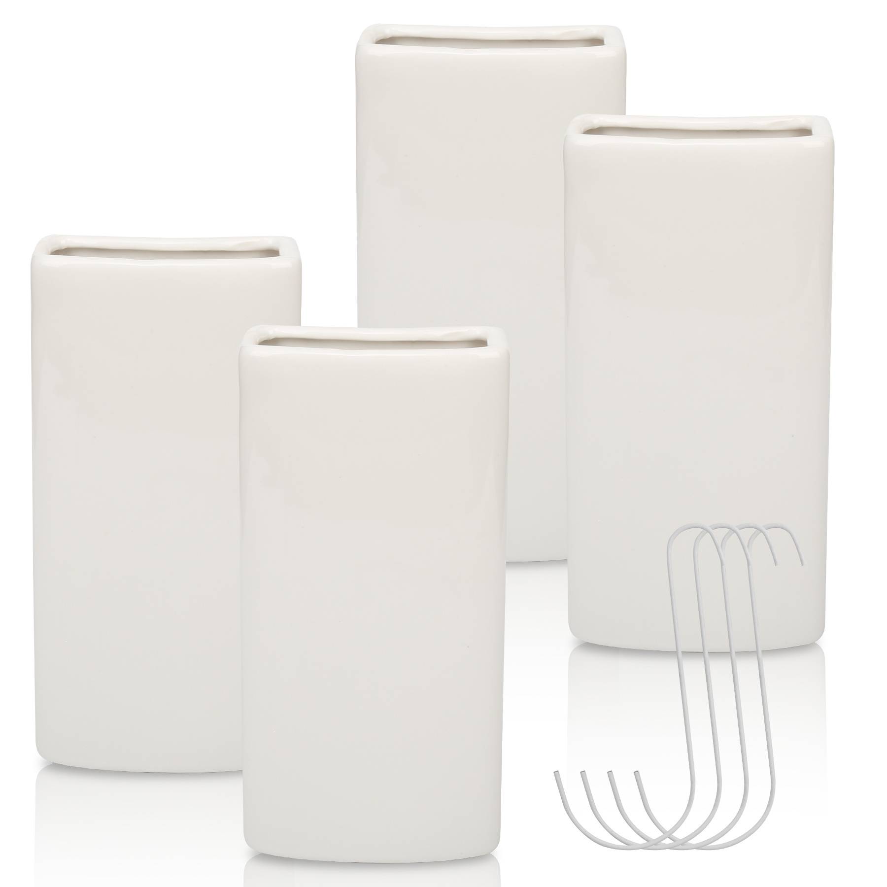 Luftbefeuchter für Heizkörper aus Keramik - 4er Set mit flexiblen Aufhängehaken - Energieeffizient & optimale Luftfeuchtigkeit - Schnelle Verdunstu