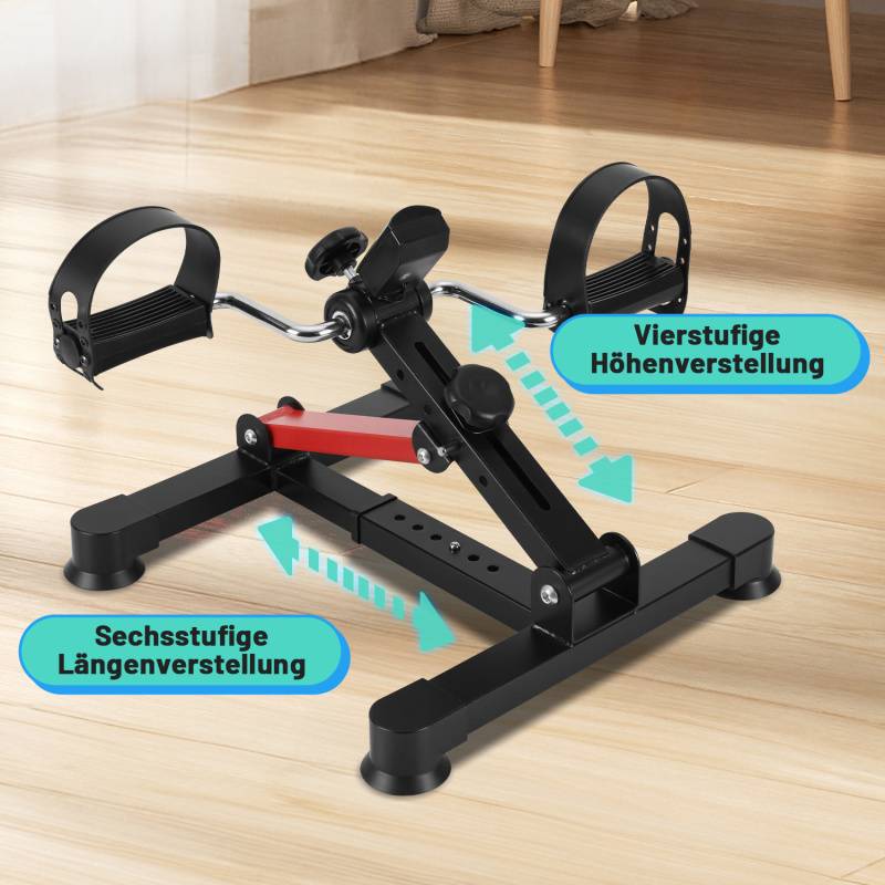 Faltbarer Stepper für Zuhause, Pedaltrainer, Ergometer Heimtrainer, Maximale Belastbarkeit 200 kg